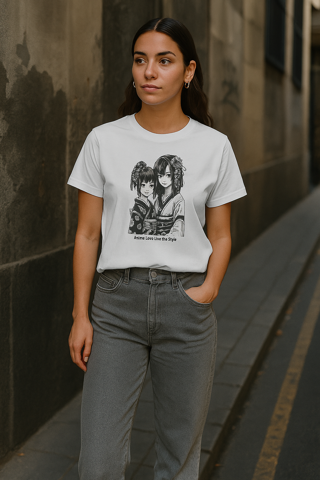 T-Shirt-Anime Love: Live the Style  - Damen Premium Organic Shirt