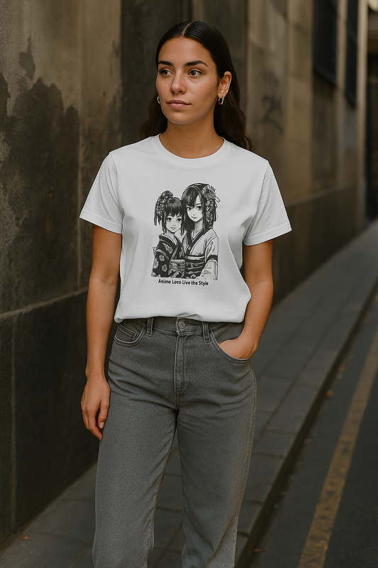 T-Shirt-Anime Love: Live the Style  - Damen Premium Organic Shirt