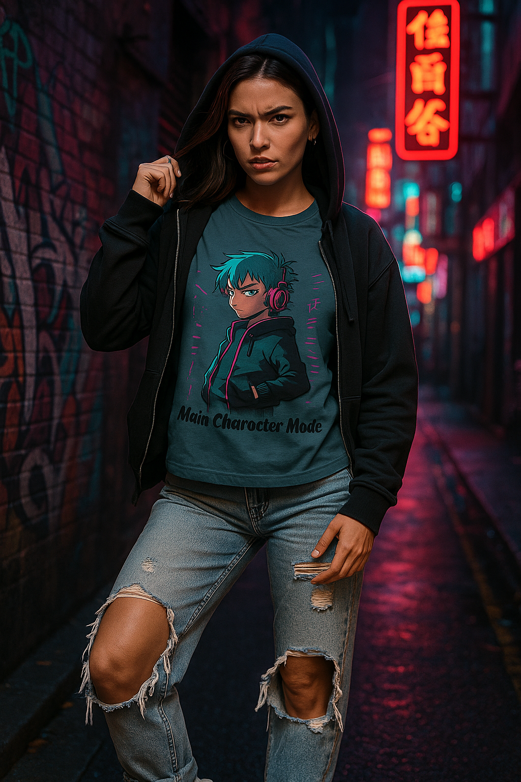 T-Shirt-Main Character Mode  - Damen Premium Organic Shirt
