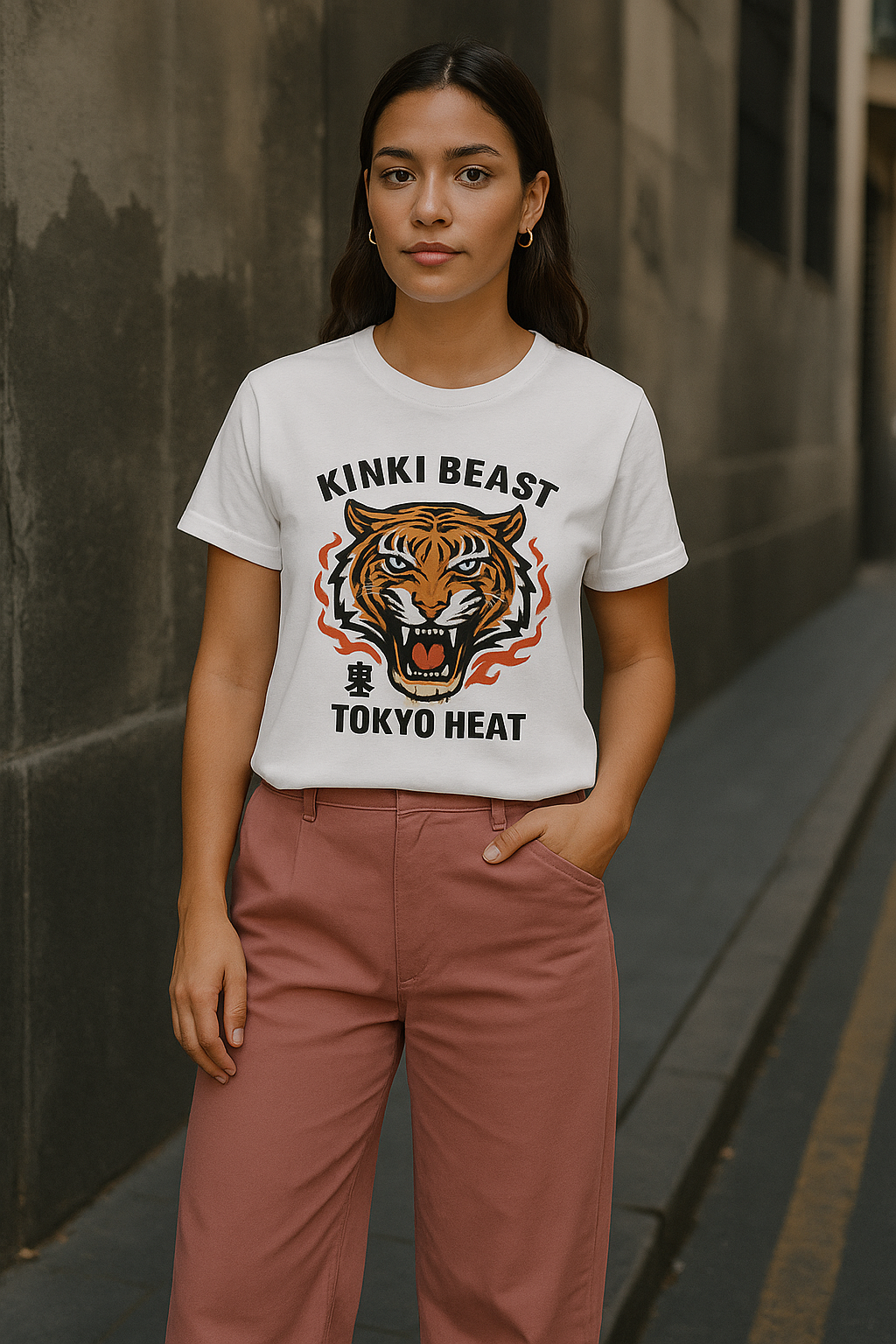 T-Shirt-Kinki Beast Tokio Heat  - Damen Premium Organic Shirt