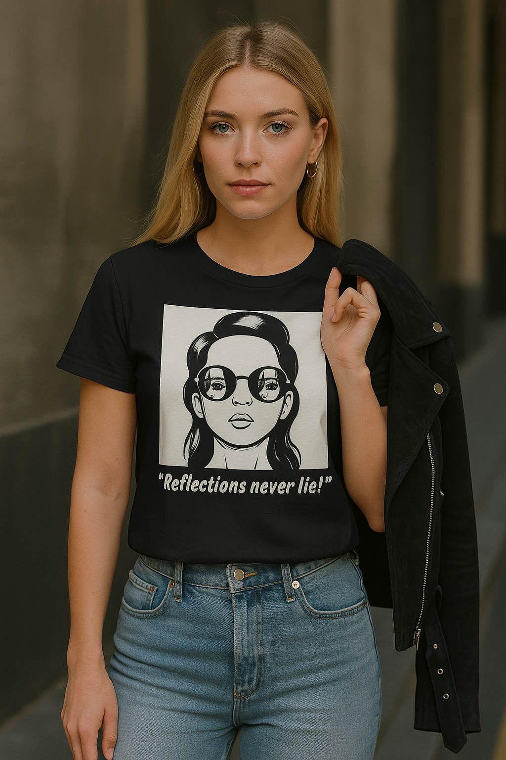 T-Shirt-Reflections never lie!  - Damen Premium Organic Shirt